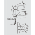 2 Hole ကြေးဝါ Basin faucet လက်လန်းအရည်အသွေး